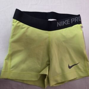 Nike Pro Women's Yellow Shorts